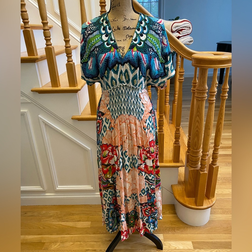 Anthropologie Blnk London Kaftan Midi Dress OS